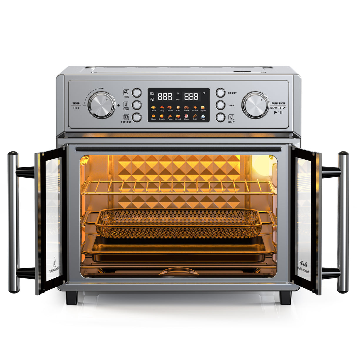 PlumChef 26QT Large Capacity French Double-Door Air Fryer Convection Toaster Oven