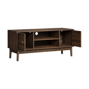 TV Stand, Entertainment Center With Storage, Media Console Table For Living Room - Walnut