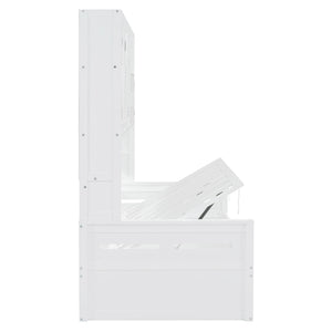 Daybed With All-In-One Cabinet And Shelf