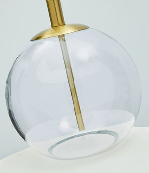 Samder - Glass Table Lamp - White - Best Buy Furniture
