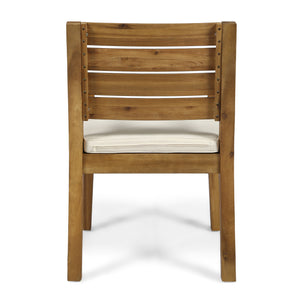 Outdoor 6-Seater Acacia Wood Expandable Dining Set