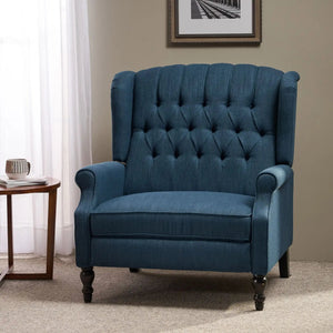 Dunham - Contemporary Fabric Tufted Oversized Pushback Recliner - Best Buy Furniture