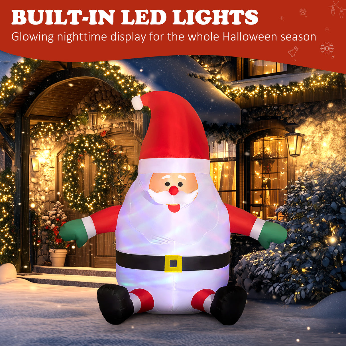 Outsunny Inflatable Christmas Santa Claus
