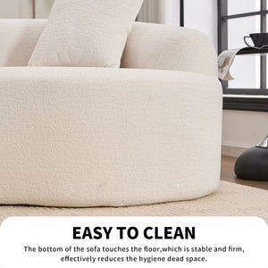 4 Seater Sofa With Fabric, 30D, 60 Hardness Full Sponge, 4 Pillow For Living Room, Home Furniture Sleeper Sectional Sofa For Apartment