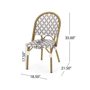 Chic French Bistro Chair With Durable Rattan And Aluminum Frame - Best Buy Furniture