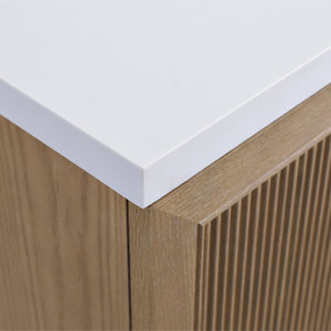 Fully Assembled 60'' Light Coffee Single Sink Bathroom Vanity