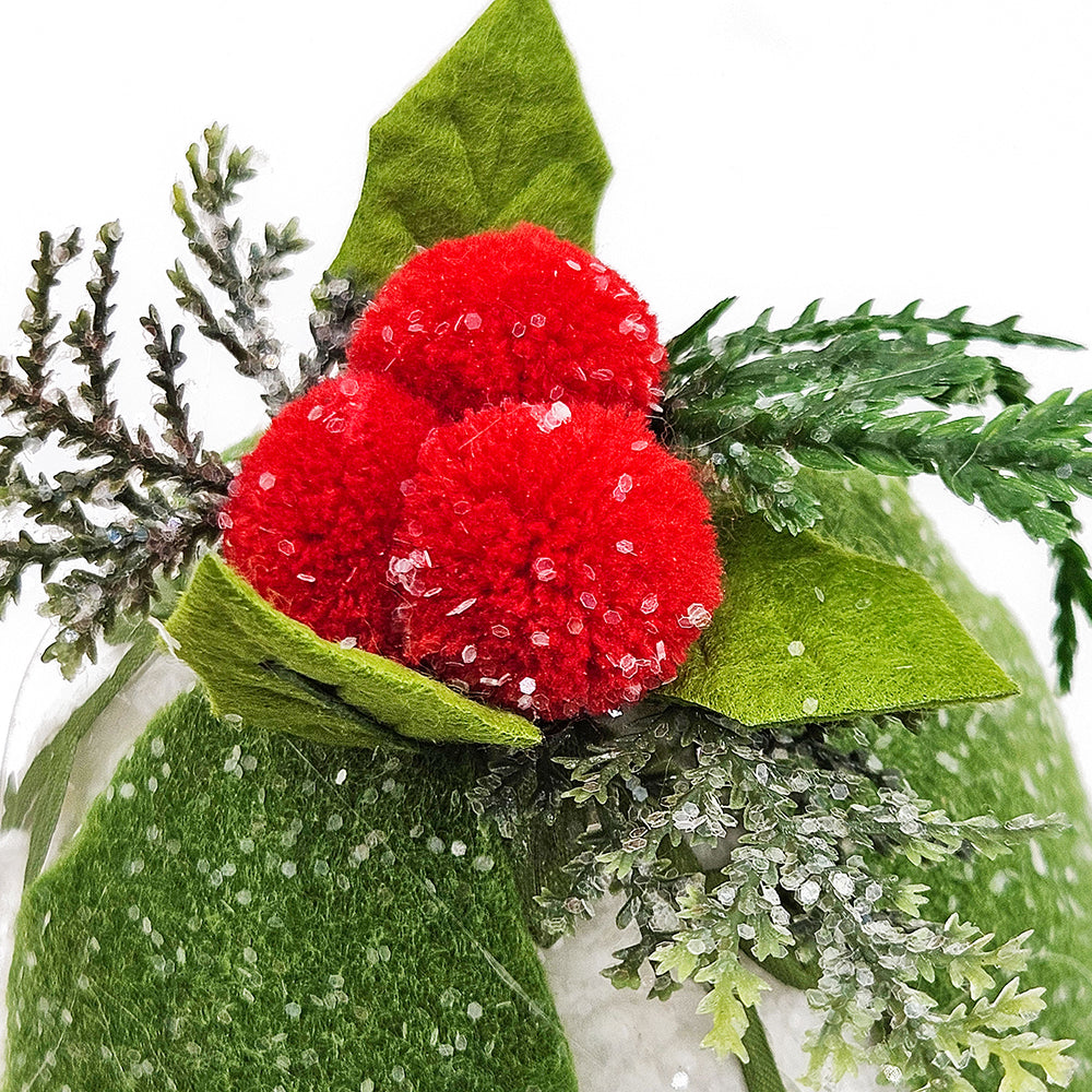 7" Iced Pinecone Ornaments – Set of 6