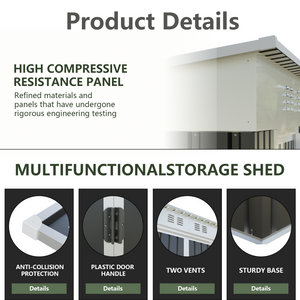 6x4 Ft Garden Shed for Patio and Outdoor Storage