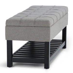 Saxon - Upholstered Transitional Storage Ottoman Bench