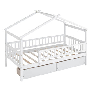 House Bed With 2 Drawers