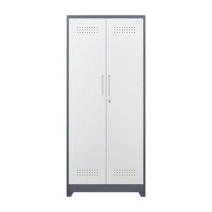 Lockers With Locking Doors, Adjustable Shelves, High Broom Tool Storage Cabinet