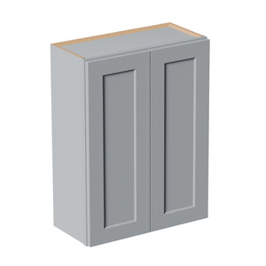 Gray Shaker Solid Wood Wall Cabinet with Soft-Close Doors