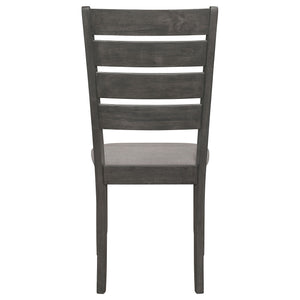 Padded Seat Side Chairs With Tapered Slats (Set of 2)