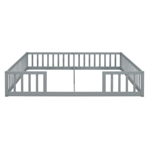 Double Floor Bed With Fence, Guardrails, Without Door