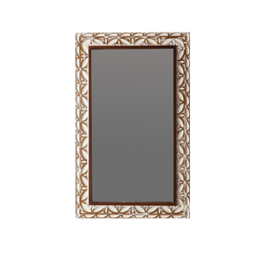 29.13"×47.24" Rectangular Carved Leaf Wall Mirror