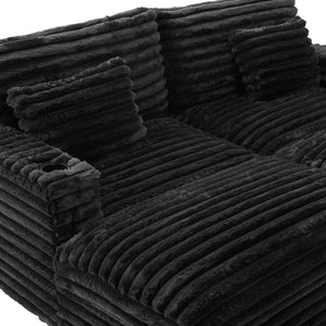 Oversized Double Chaise Lounge Sofa Bed With USB Ports And Cup Holders