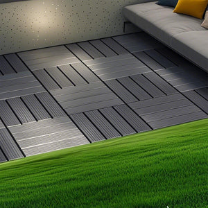 Interlocking Plastic Deck Tiles, Waterproof Outdoor / Indoor Patio Flooring