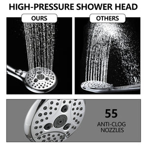 Lift-Up Diverter Bathtub Faucet with 6 Settings Handheld Shower