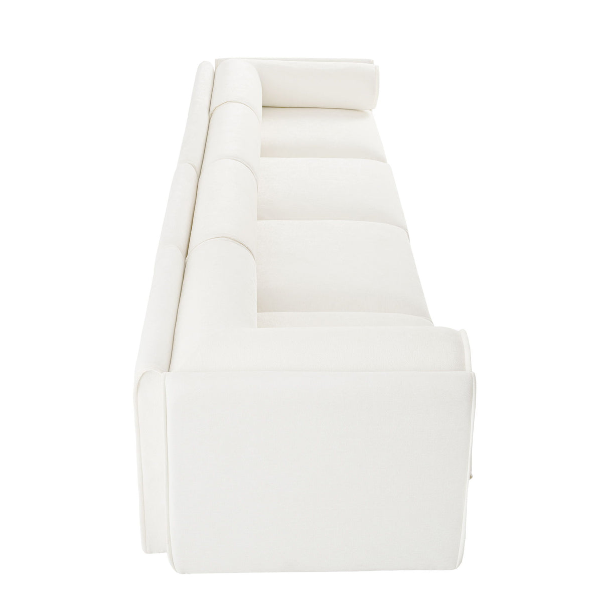 Stylish Sofa With Storage Seat And Cylindrical Backrest