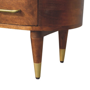 Solid Wood Valenza Curved Media Unit