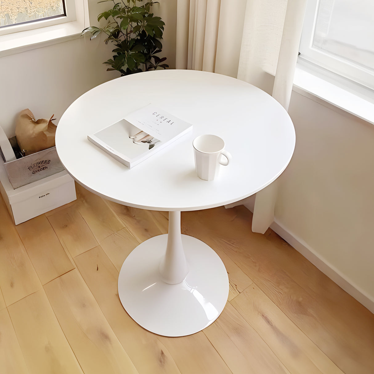 31.5" White Dining Table