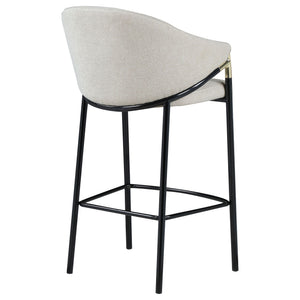 Sloped Arm Bar Stools (Set of 2) - Beige