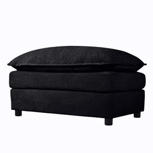 Modern Comfy Deep Seat Modular Sectional Sofa Cloud Couch With Ottoman