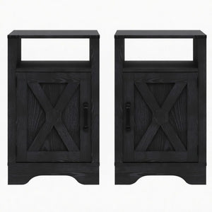 Farmhouse Nightstand, Charging Station & Storage