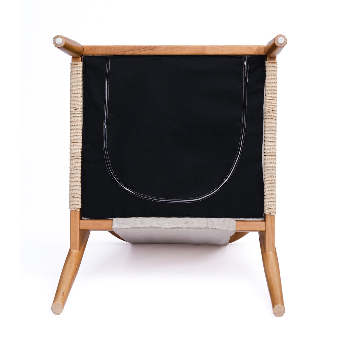 Accent Chair with Solid Hardwood Frame and Hand-Woven Paper Rope Arm