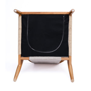 Accent Chair with Solid Hardwood Frame and Hand-Woven Paper Rope Arm