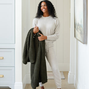 Waffle Knit Throw Blankets
