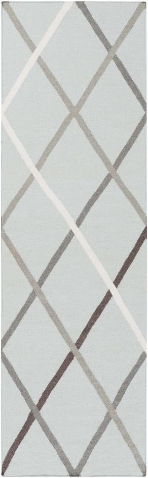 Darlaston Gray Trellis Wool Area Rug - Clearance