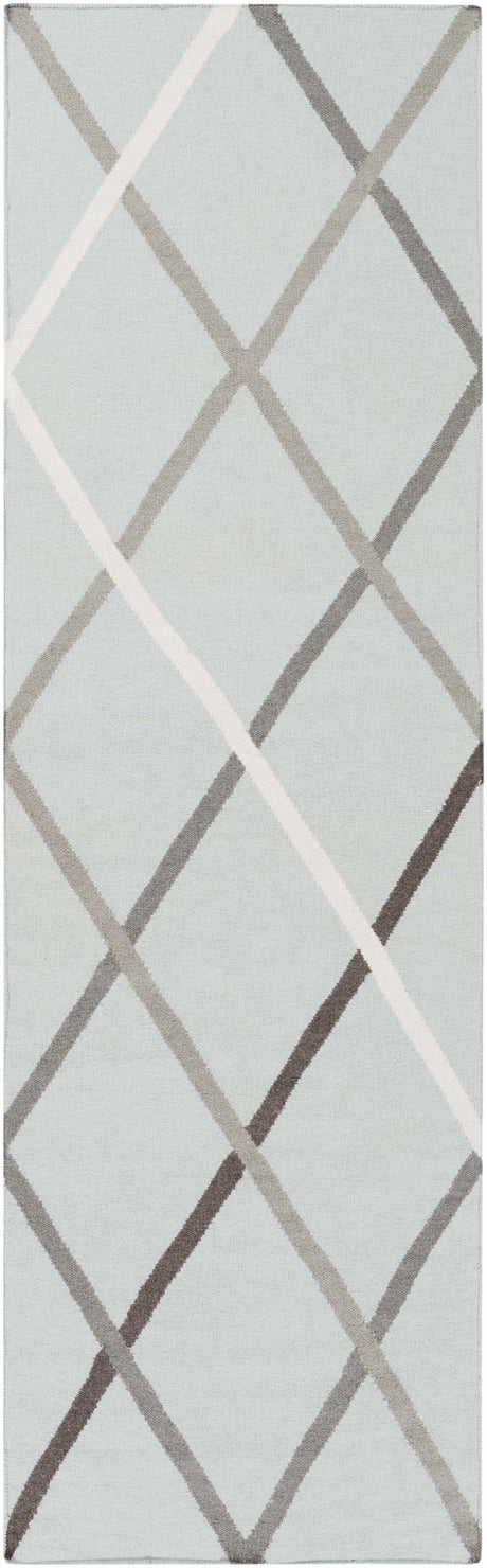 Darlaston Gray Trellis Wool Area Rug - Clearance
