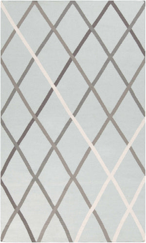 Darlaston Gray Trellis Wool Area Rug - Clearance