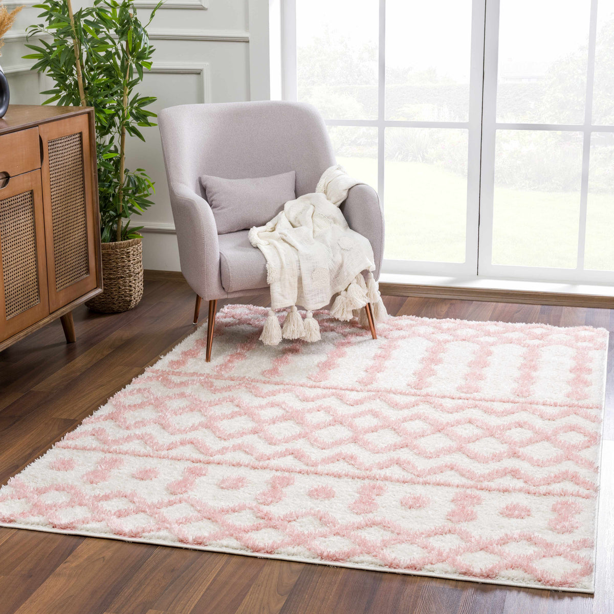 Boutique Rugs Darva Pink Plush Area Carpet - view 3