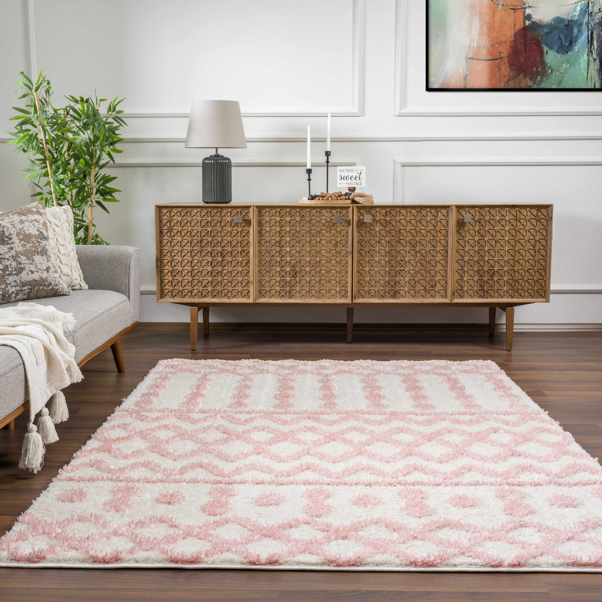 Boutique Rugs Darva Pink Plush Area Carpet - view 12