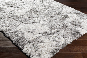 Dawesville Gray White Shag Area Rug