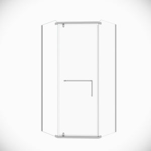 Frameless Neo Angle Shower Door WithTempered Glass