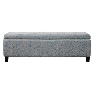 Indoor Jacquard Storage Ottoman Bench