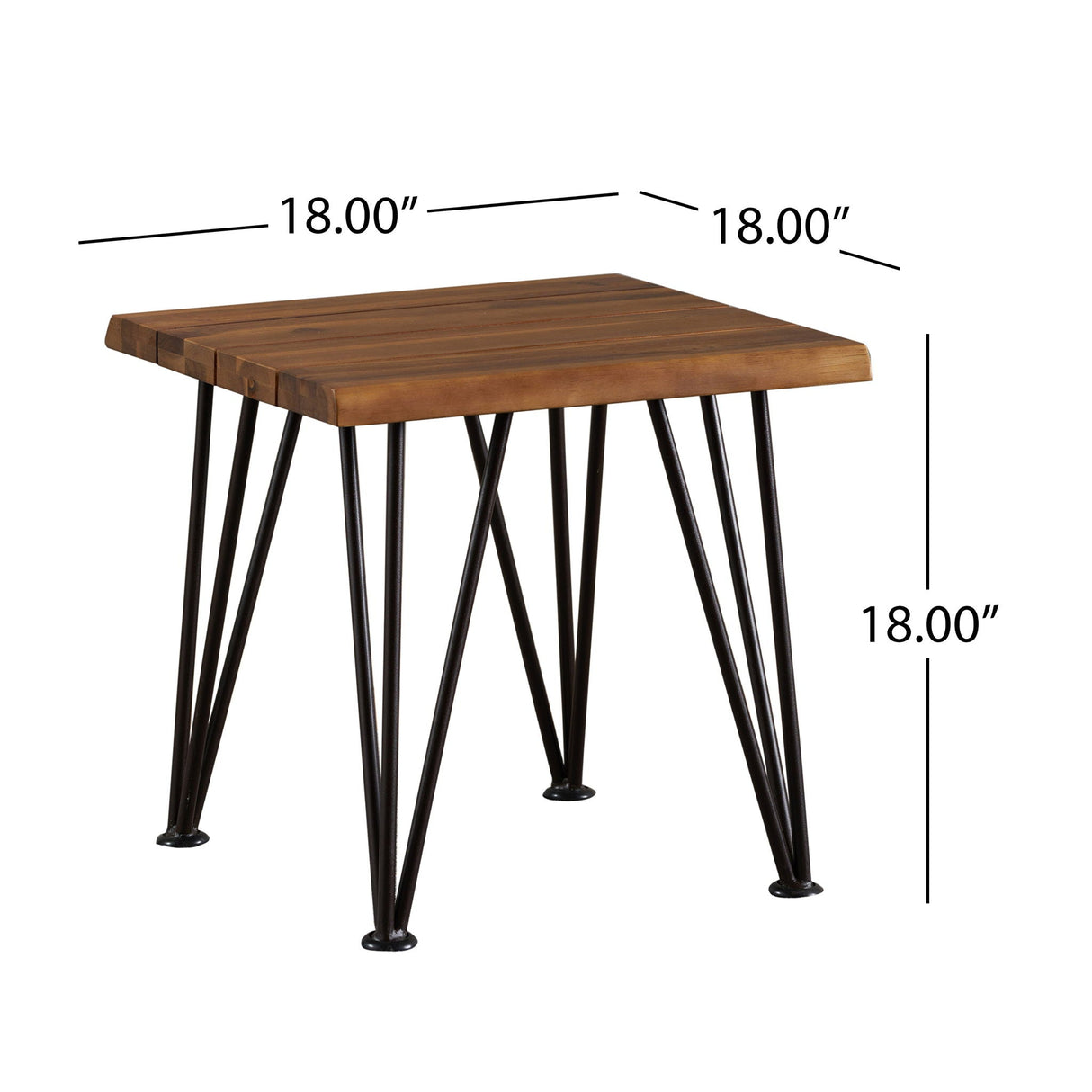 Zenith - Outdoor Industrial Accent Table (Set of 2) - Teak - Best Buy Furniture