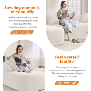 Combined Sofa With 4 Pillows