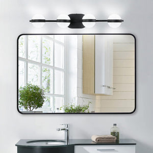 30" Black Minimalist LED Bathroom Vanity Light