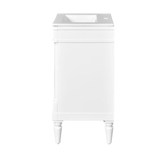Bathroom Vanity With Sink, Storage Cabinet With Door, Drop In Sink, Compact Freestanding Design
