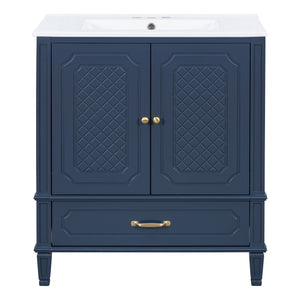 Bathroom Vanity With Sink, Soft Closing Door, Multi Functional Storage