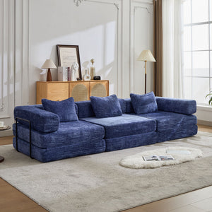Convertible Floor Sofa Bed, Boneless Modular Sectional Sofa For Living Room