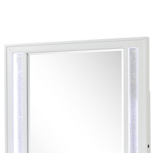 Abigale - Mirror For Dresser Top Made With LED (Includes Only Mirror) - White