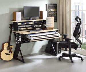 Eleazar - Music Recording Studio Desk - Natural Oak - Best Buy Furniture