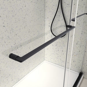 6076 Inch North American Frameless Double Sliding Matte Shower Door