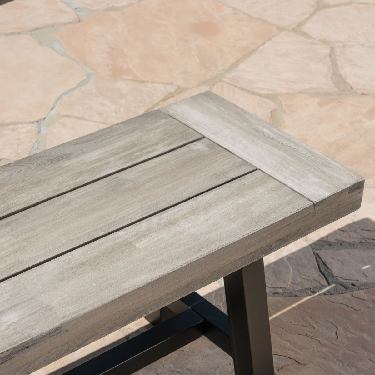 Acacia Wood Outdoor Dining Bench