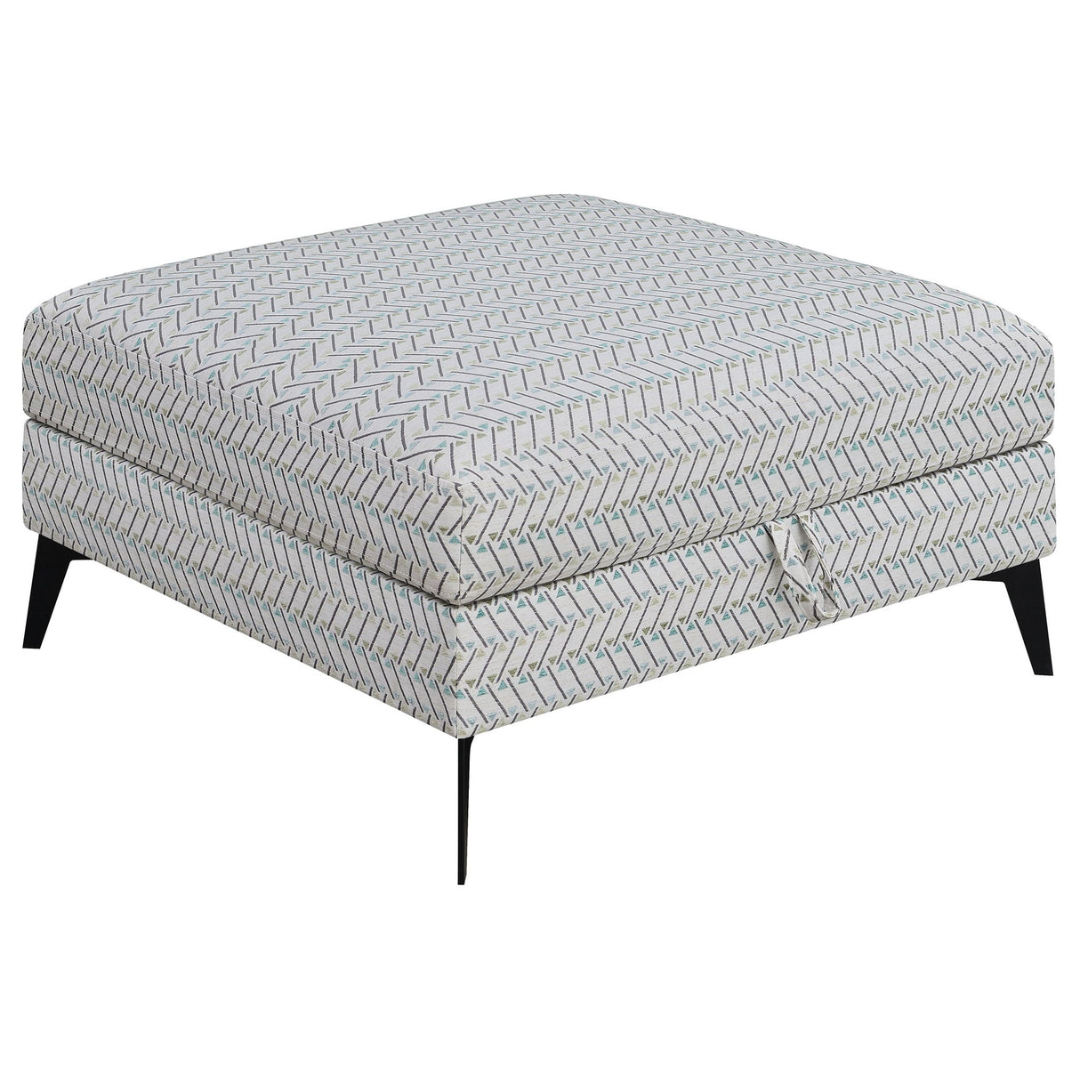 Harrison - Upholstered Storage Ottoman - Gray / Black
